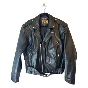 Vintage The Pierce Arrow Men's Moto Leather Jacket L
